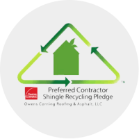 Kaiser Roof and Exteriors is a Preferred Contractor Shingle Recycled Pledge Company that works with Owens Corning Roofing products in Mason OH.